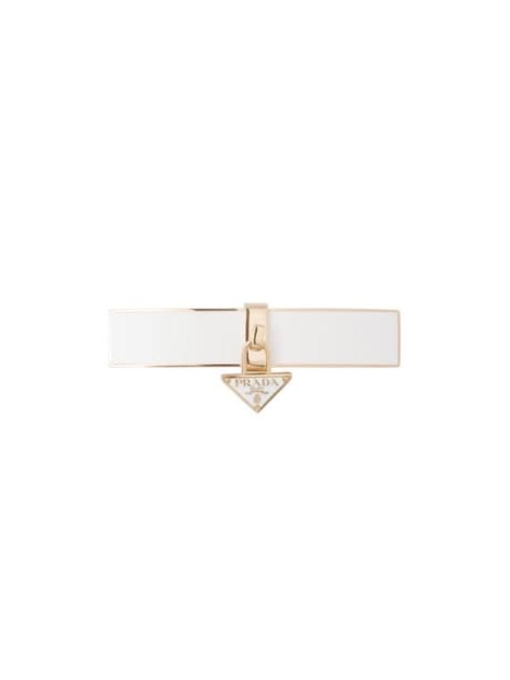 prada metal triangle hair clip